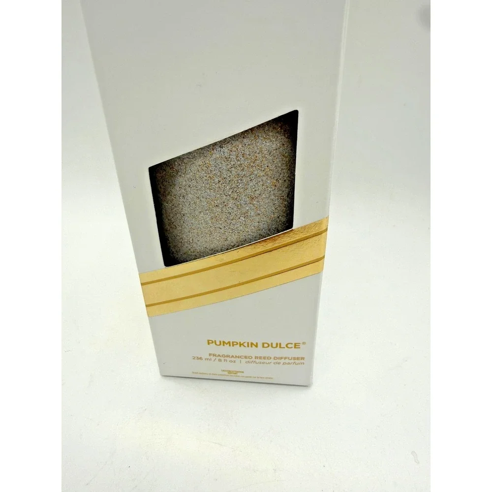 Capri Blue Pumpkin‎ Dulce Reed Diffuser 8 Fl Oz Silver Glass Home Fragrance